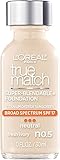 L’Oréal Paris Makeup True Match Super-Blendable Liquid Foundation, Fresh Ivory N0.5, 1 Fl Oz,1 Count