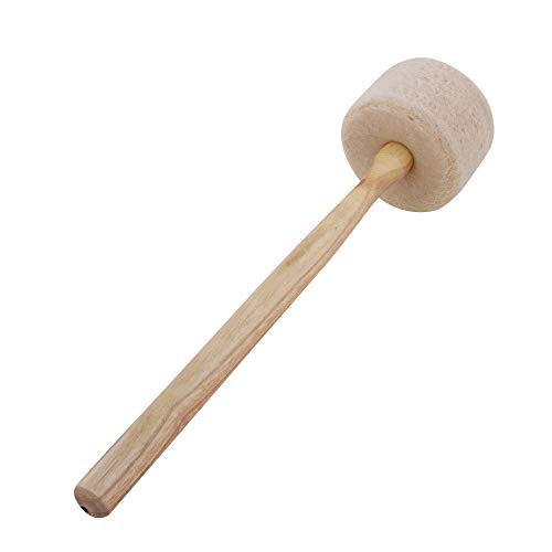 Felt Striker, Size 2, Mallet for Singing Bowls Approx. 30 x 5 cm, diam. 5.5 cm