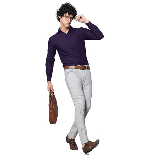 Image of Tee Projekt Premium Plain Cotton Shirt for Men | Cotton Shirt | Casual Shirt | Solid Shirt | Full Sleeves | Formal Shirt