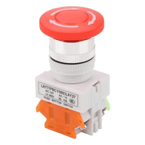 YWBL-WH Mushroom Emergency Stop Push Button Switch - 22MM - Pack of 2-picture-23