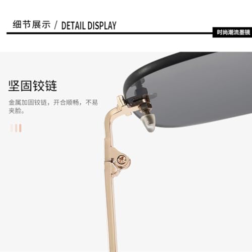 Lunettes de soleil rétro légères sans monture contre les marques - 6