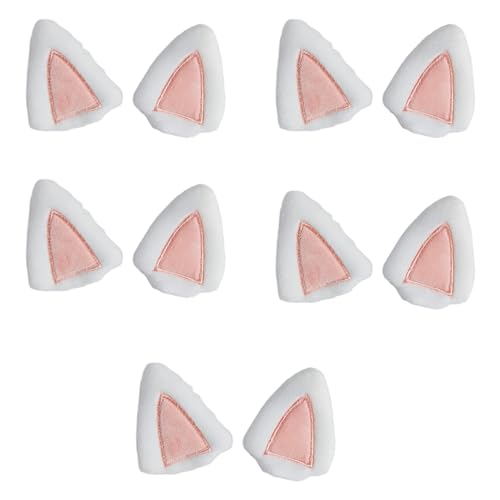 Candy Color 5pairs Ear Appliques for Hat Clothes Sewing Patches Handmade Headwear Hair Clips Accessories