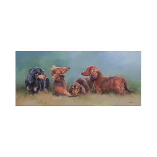 Miniature Long-Haired Dachshund Prints