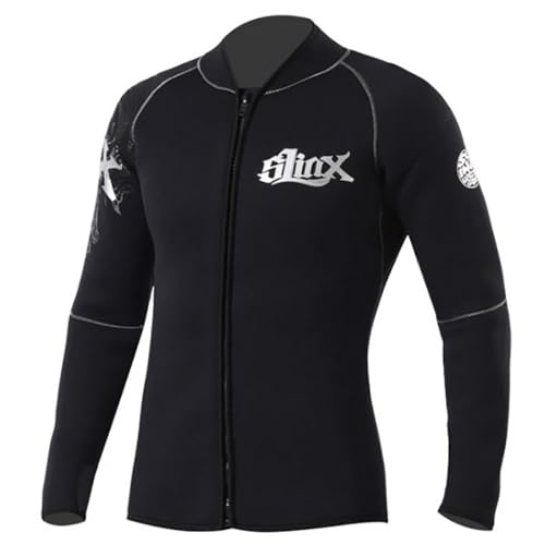 Camiseta de neopreno 3/5mm para hombre y mujer, chaqueta de manga larga con cierre frontal, mantiene el calor para buceo, surf y kayak miniatura 1
