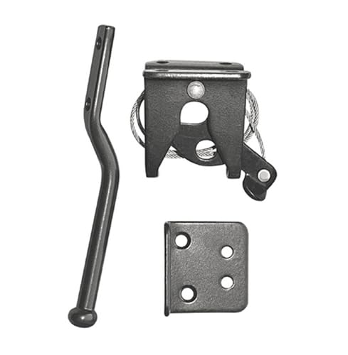 Nuvo Iron LCWSLBLK Spring Loaded Catch w/Adjustable Cable Gate Latch, Black