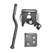 Nuvo Iron Spring Loaded Latch & Catch with Adjustable Cable For Gates and Pens, LCWSLBLK