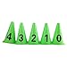 Alomejor Football Marker Cone from Green Football to Number 0-9 Set for Training at, 10pcs 23cm