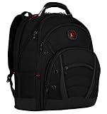 LIEFERUMFANG UND ABMESSUNGEN: Wenger Laptop Rucksack, Abmessungen: 36 x 46 x 26 cm, Stauraum: 26 l, Gewicht: 1,6 kg, Modell: Synergy Pro Deluxe, Farbe: Schwarz, Artikelnummer: 606491