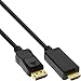 Produktbild InLine 17184I DisplayPort zu HDMI Konverter Kabel, 4K/60Hz, schwarz, 1,5m