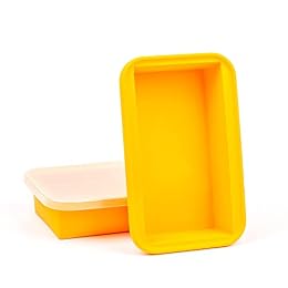 MT.BAY (2 Pack) Large Silicone Freezer Containers For Soup, Pasta Sauce, Leftovers, Broth & More - 6 Cup Reusable BPA Free Non Plastic Food Storage Freezing Ice Trays With Lids & Measurement Lines