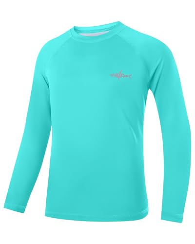 UPF 50+ Boys Swim Shirts Rash Guard Long Sleeve Sun Protection Fishing Shirt Youth Kids SPF Shirt2