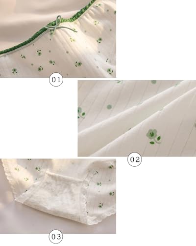 Breathable Cotton Underwear for Teen Girls Age 8-18 Cute Floral Briefs Mid-rise Comfy Fit Ruffle Frim Panties4