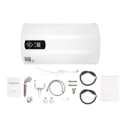 ERnonde 70L de depósito de agua caliente eléctrico, columna vertical, almacenamiento colgante eléctrico, calentador de agua, interfaz G1/2, rango de control de temperatura de 25 – 75 °C