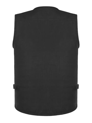 Men's Stone Washed Multi-pocketed Hunting Travel Fishing Utility Work Cargo Outerwear Outdoor Vest2