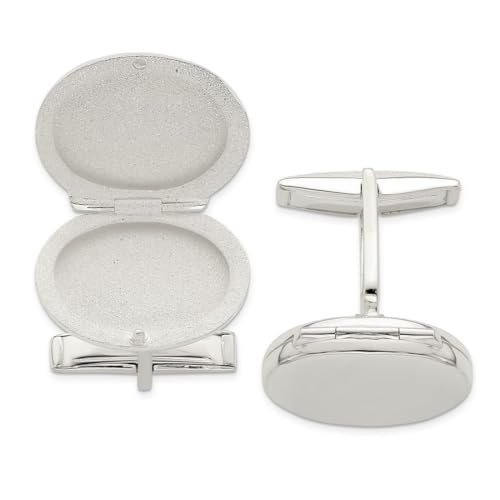 Mancuernillas de Plata Ovaladas para Hombre miniatura 4