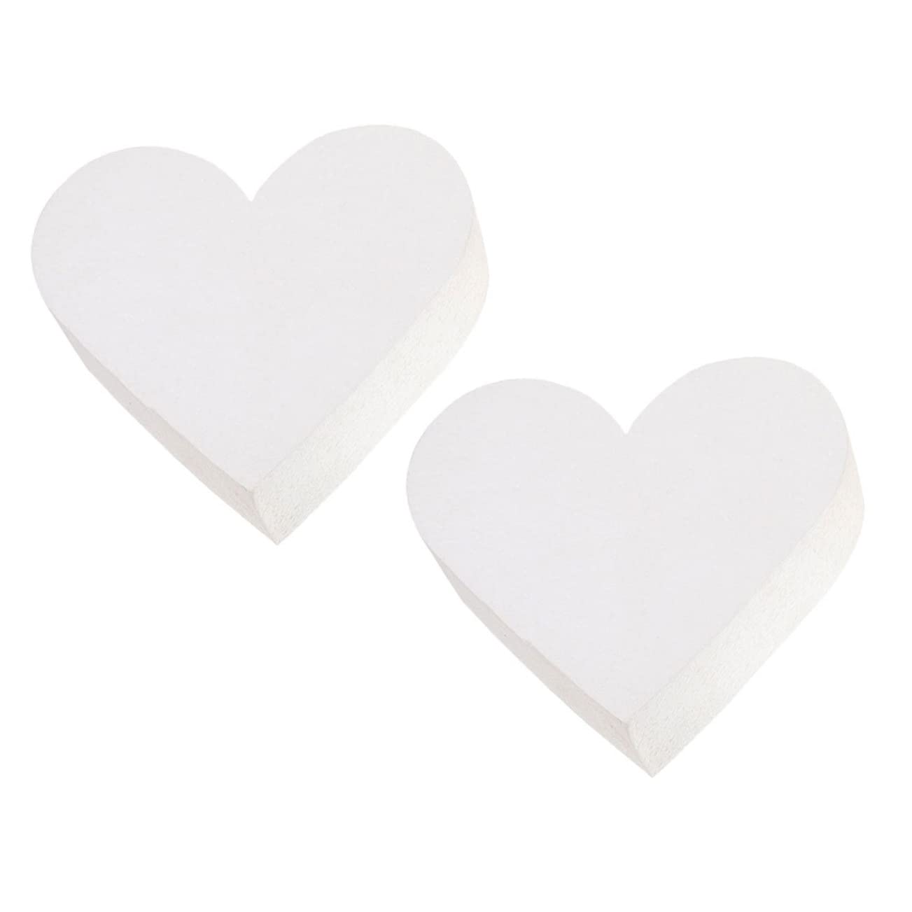 IWOWHERO 2pcs Heart Shaped Cake Dummy Thermocol Dummy Baking Cake Models for Wedding Decor DIY