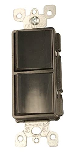 Leviton 5641-E 15 Amp, 120/277 Volt, Decora Single-Pole / 3-Way AC Combination Switch, Commercial Grade, Grounding, Black
