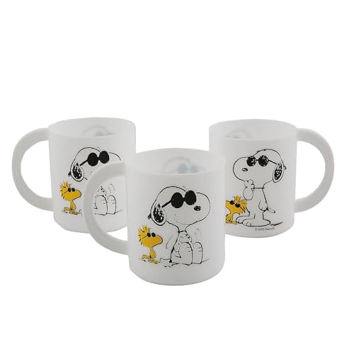 Mugs de Plástico Snoopy y Woodstock 8 oz Paquete 12 miniatura 1