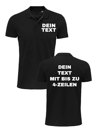 Herren T-Shirt Bedrucken Lassen - Mit Wunschtext personalisiert - Individuell als Geschenk für Männer selbst gestalten - Schwarz XL