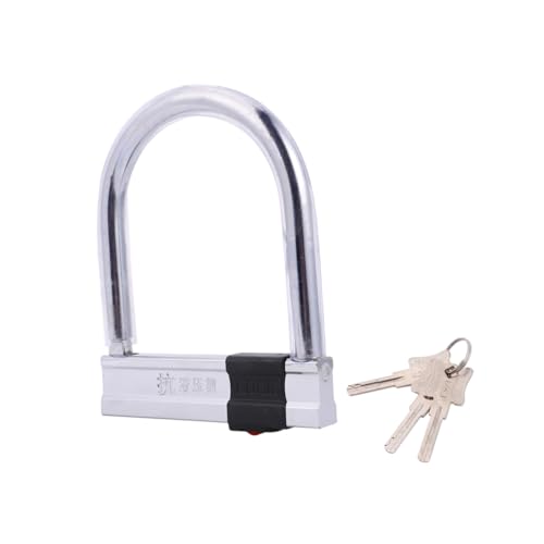 Yardwe 1pc Heavy Duty U-Shaped Bike Lock Theft Chain Lock Hydraulic Resistance for Outdoor Cycling Security for Gates Scooters and Valuables