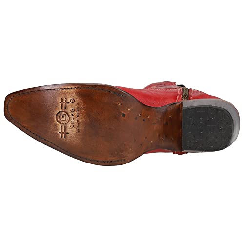 Corral Women's Embroidered Red Snip Toe Ankle Boots #TOP27