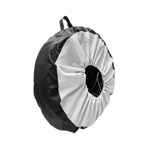 Image of Bilisin 600D Oxford Spare Tire Covers with Handle,Dustproof Wheel Protector, Waterproof Tire Storage Bag for Trailer, Truck, SUV, Tan，Jeep Universal Fits Tire Diameter 21-25.6 Inch