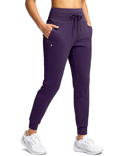 Image of Soothfeel Womens Joggers with Zipper Pockets High Waisted Sweatpants Athletic Leggings Pants for Workout Running Yoga