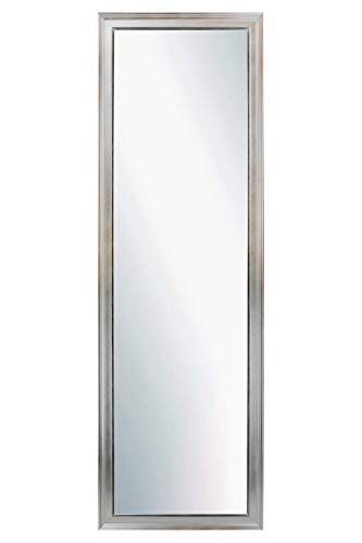 CHELY INTERMARKET, Espejo de Pared Cuerpo Entero Medidas 35X140 cm (42,50x147,50cm) Plateado/Mod-155, Ideal para peluquerías, Comedor, Dormitorio y oficinas. Fabricado en España. Material Madera.