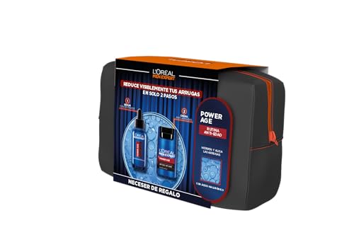 L'Oreal Paris Men Expert Pack de Rutina Anti-Edad POWER AGE Ácido Hialurónico para Hombre con Sérum Concentrado + Crema Anti-arrugas