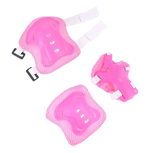 BCOATH 1Set Sports Protective Gear Knee Pads Elbow Pads Wrist Guards for Roller Skating Cycling Scooters Lightweight Pink Protective Gear