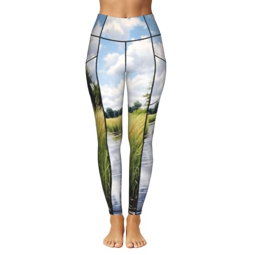 Pantalones de yoga anticompresión con bolsillos para evitar transparencias 2