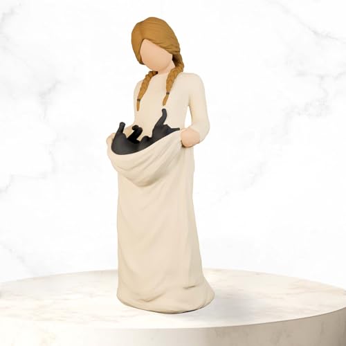 NANAOUS Black Cat Memorial Gifts for Women Black Cat Figurine Ornament for Pet Lovers Women, Mum - Image 2