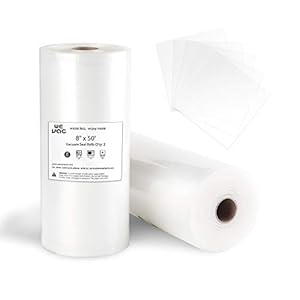 Wevac Vacuum Sealer Bags 8×50 Rolls 2 pack for Food Saver, Seal a Meal, Weston. Commercial Grade, BPA Free, Heavy Duty, Great for vac storage, Meal Prep or Sous Vide