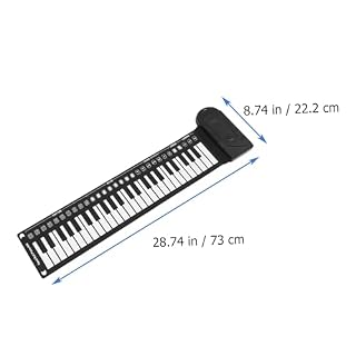 COSMEVIVI 1 Jeu Piano à 49 Touches Piano Éducatif Enroulable Pianos Roulés à La Main Piano à Clavier Abs Piano Pliable 49 Touches Pianos à Clavier Piano à Musique Enroulable Black Abdos - Les Beatles, Paul McCartney, John Lennon, RIngo Starr, George Harrison COSMEVIVI 1 Jeu Piano à 49 Touches Piano Éducatif Enroulable Pianos Roulés à La Main Piano à Clavier Abs Piano Pliable 49 Touches Pianos à Clavier Piano à Musique Enroulable Black Abdos – Image 2