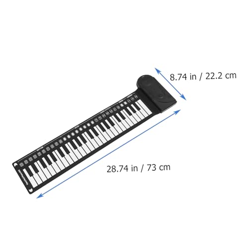 COSMEVIVI 1 Jeu Piano à 49 Touches Piano Éducatif Enroulable Pianos Roulés à La Main Piano à Clavier Abs Piano Pliable 49 Touches Pianos à Clavier Piano à Musique Enroulable Black Abdos - Les Beatles, Paul McCartney, John Lennon, RIngo Starr, George Harrison COSMEVIVI 1 Jeu Piano à 49 Touches Piano Éducatif Enroulable Pianos Roulés à La Main Piano à Clavier Abs Piano Pliable 49 Touches Pianos à Clavier Piano à Musique Enroulable Black Abdos – Image 3