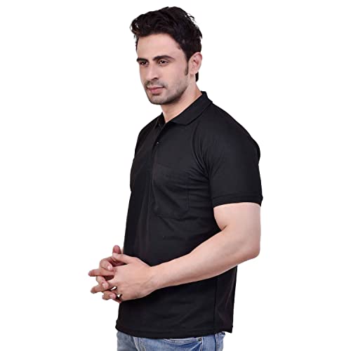 Image of SMAN Men's Polo T-Shirt Regular Fit Half Sleeve Multi Color Combo Pack of 2