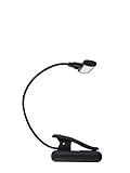 Ogweno Portable Clip-On LED Book Reading Light with Adjustable Flexible Arm, Eye-Care COB Lamp for Bedside, Travel, Kids, Students, Battery Operated Study Light for Home, Office, and Night Reading