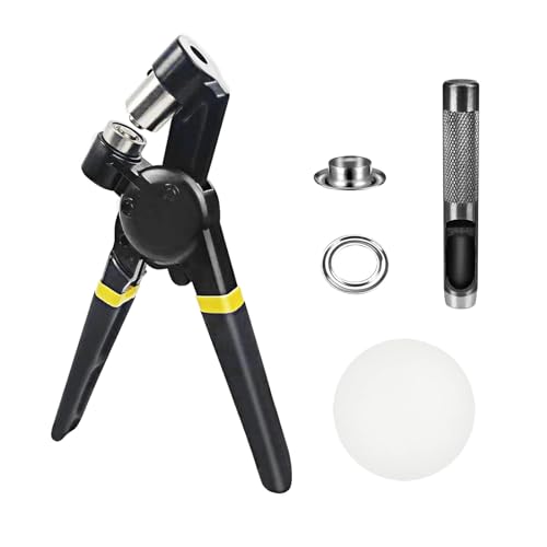 Kits de alicates para ojales con ojales de metal, kits de prensa manual para cuero/cinturón/zapatos/lonas de manualidades