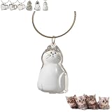 Genérico Llavero De Pelos De Gato, Colgante Recuerdo para Guardar Pelos, Botella Almacenamiento PeloGato, Transparente Llavero PeloMascota, Colgante Cápsula Keepsake, para Mochila, Cuello Gatos(E)