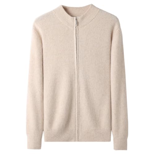HNVAVQ Men's Cashmere Full Zip Cardigan Sweater