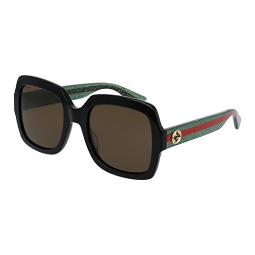 Gucci 0036S 002 Black 0036S Square Sunglasses Lens Category 3 Size 54mm, womens
