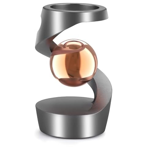 DOLASEV Kinetic Desk Toys, Kinetic Spinning Desk Toy, Desk Fidgets for Office for Adults, Metal Fidget Toys for Kids Teens (Grey Rose Gold) Cover