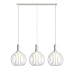 Produktbild iDEGU 3 Lampen Pendelleuchte Moderne Pendelleuchte Deckenleuchte aus Metall in Form eines Käfigs Vase Deckenlampe für Wohnzimmer Küche Esszimmer Restaurant  Durchmesser 20 cm, weiß