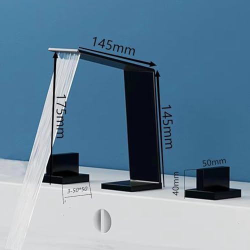 Robinet de lavabo cascade à double commande chaude et froide pour vasque - 4