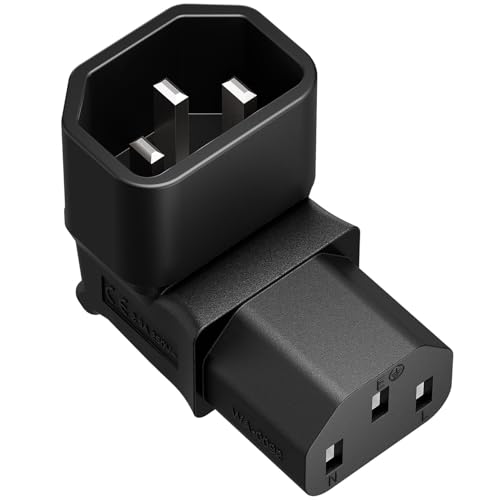 Adaptador de ángulo IEC 320 C14 a C13, pack 3 unidades miniatura 7