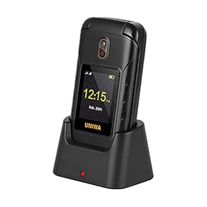 Lipa Uniwa V909T senioren telefoon 4G / Batterij/Camera/Met SOS noodknop/Grote toetsen/Grotere iconen / 4G SIM/Docking Station/Luid geluid/FM-Radio/Bluetooth/Zaklamp/Klaptelefoon