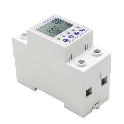 Relais de protection contre les fuites de terre 63A 230V avec affichage du courant et wattmètre KWh