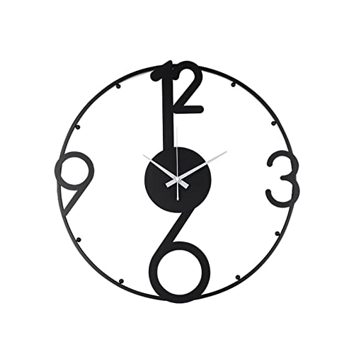 ZYHSIJOBAS Reloj de pared moderno y creativo reloj de pared para dormitorio, sala de estar, pasillo, reloj silencioso para oficina, aula, sin tictac, reloj digital de pared
