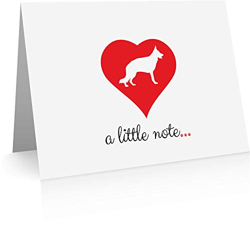 Image of Quni German Shepherd Note Cards (24 Fold-over Cards and Envelopes) Dog Breed Notecards