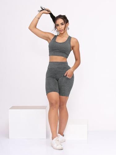 Top Fitness Feminino Básico com Bojo para Academia e Treino (BR, Alfa, M, Regular, Cinza)